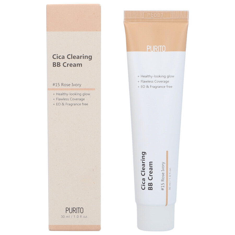 Purito Cica Clearing, BB cream, 15 Rose Ivory, 30 ml