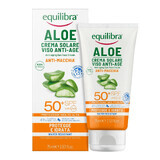 Equilibra Aloe, Sonnenschutzmittel, Anti-Falten-Gesichtscreme, SPF 50+, 75 ml