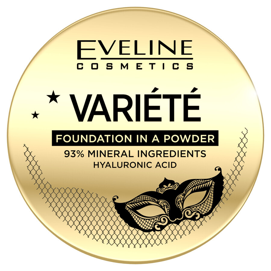 Eveline Cosmetics Variete, fond de teint poudre minérale, n° 02 naturel, 8 g