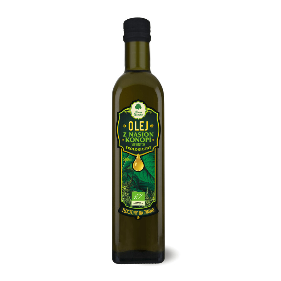 Regali della Natura Olio di semi di canapa biologico, spremuto a freddo, 500 ml