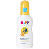 HiPP Babysanft, loțiune de protecție solară, spray, SPF 50+, 150 ml