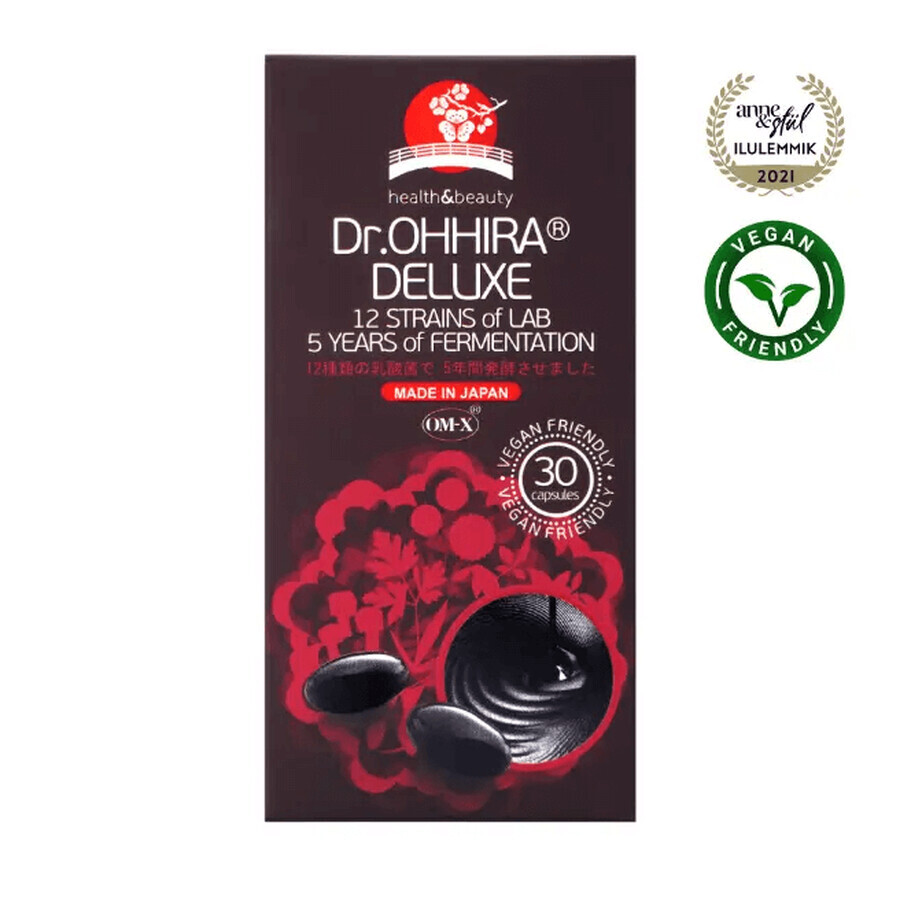 Dr. Ohhira Deluxe Complex de 12 tulpini bacteriene de acid lactic, 30 capsule