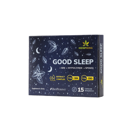 HempKing Good Sleep, 15 cápsulas vegetales