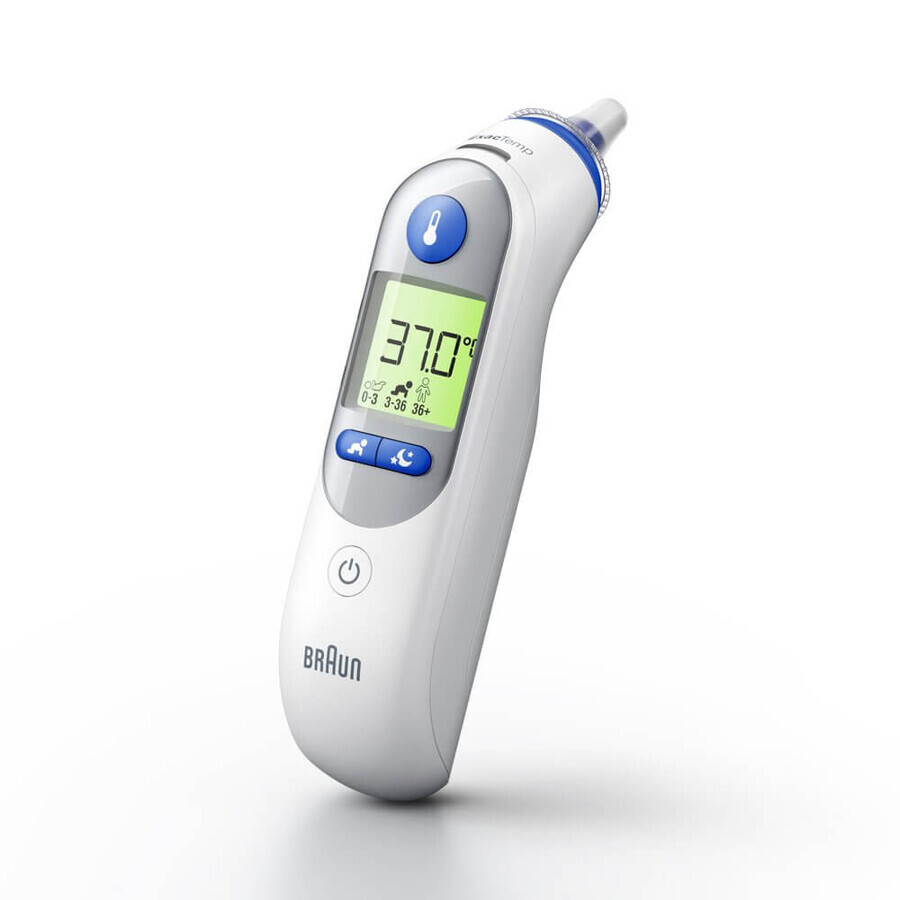 Braun ThermoScan 7+ IRT6525, Ohrthermometer mit Age Precision und Nachtmodus