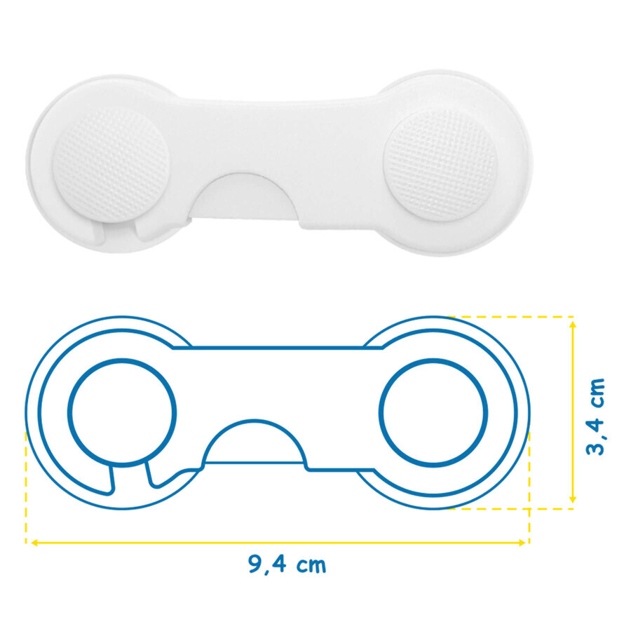 Sipo, Schutz für Schränke und Schubladen, Druckknopfverschluss, 6 Stück