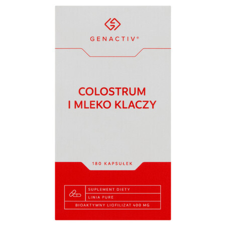 Genactiv Kolostrum und Stutenmilch, 180 Kapseln