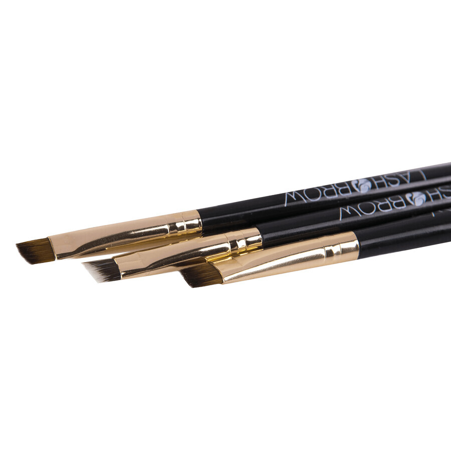 Lash Brow, 3er-Set Augenbrauen-Make-up-Pinsel, gold