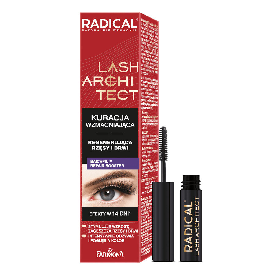 Farmona Radical Lash Architect, Stärkende, regenerierende Behandlung für Wimpern und Augenbrauen, 5 ml