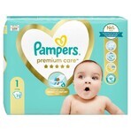 Pampers Premium Care, pañales talla 1, 2-5 kg, 72 piezas