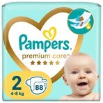 Pampers Premium Care, pannolini, taglia 2, 4-8 kg, 88 pz.