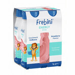 Frebini Energy Drink, Nahrungsergänzungsmittel für Kinder von 1-12 Jahren, Erdbeergeschmack, 4 x 200 ml