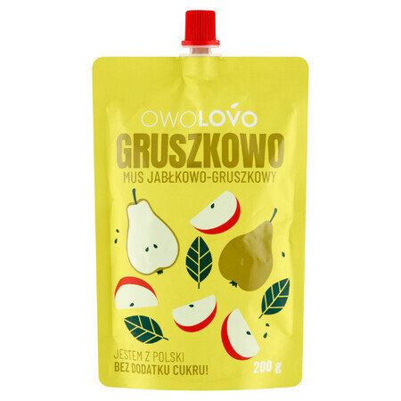 Owolovo Pear and apple mousse in tube, 200 g