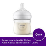 Avent Natural Response, Flasche mit ansprechendem Sauger, Durchfluss 2, SCY900/01, ab Geburt, 125 ml 