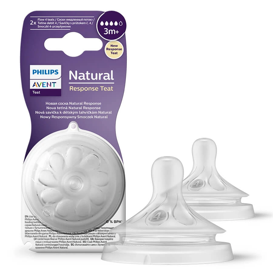 Phillips Avent Natural Response Flow 4, SCY964/02, ab 3 Monaten, 2 St