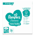 Pampers Harmonie New Baby, șervețele umede, 24 x 46 buc