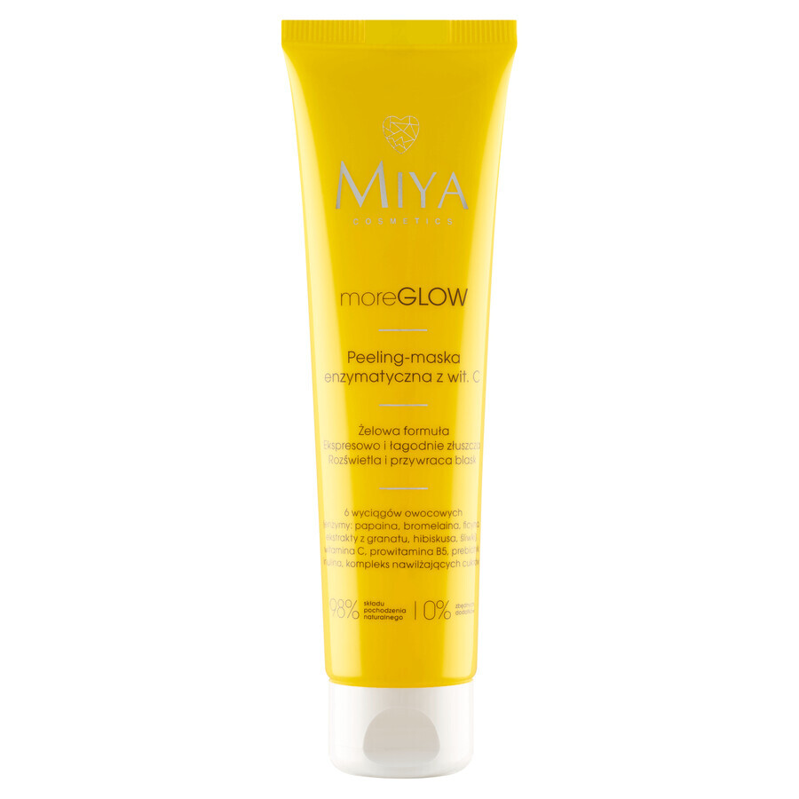 Miya moreGLOW, Enzym-Peeling-Maske mit Vitamin C, 60 ml