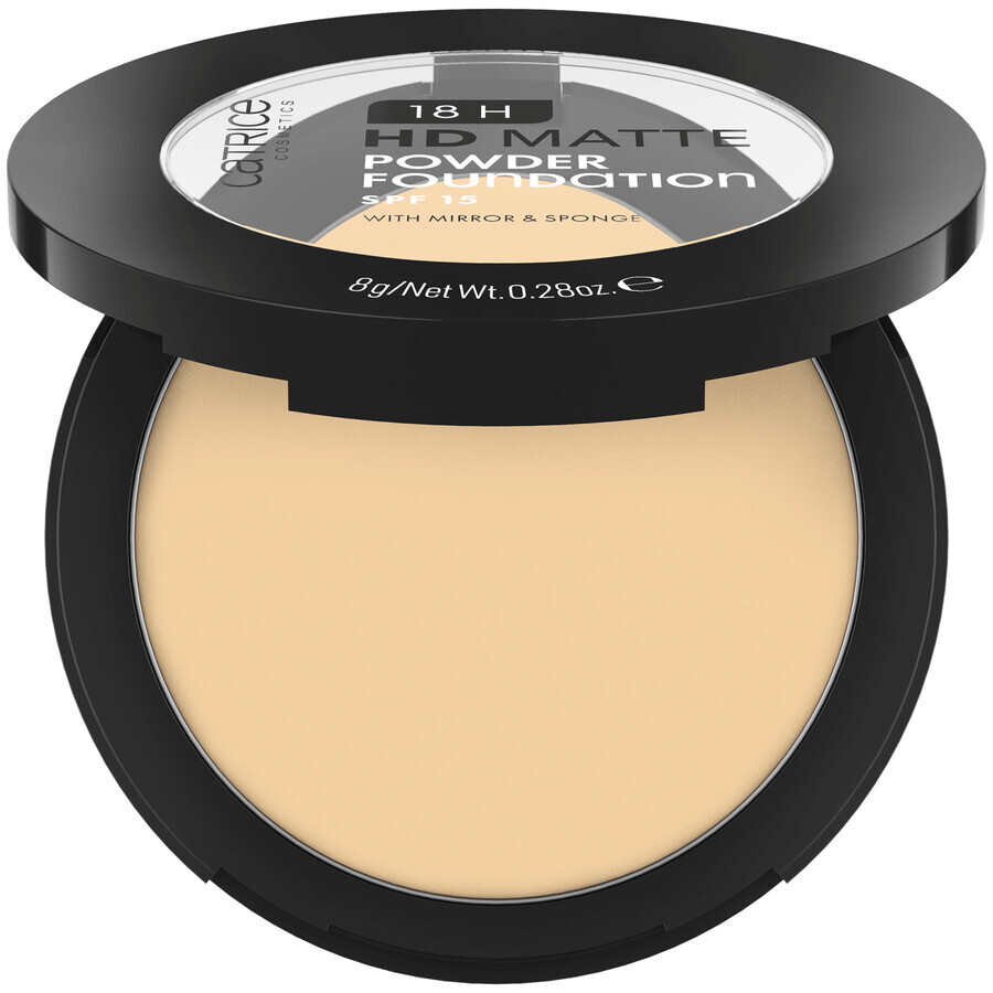 Catrice 18H HD Matte Powder Foundation, fondotinta in polvere opacizzante, n. 020N, SPF 15, 8 g