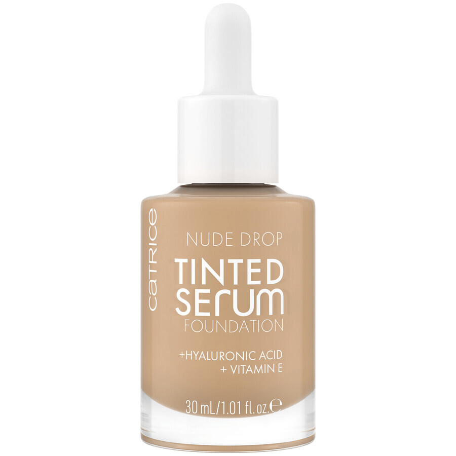 Catrice Nude Drop Tinted Serum Foundation, base-suero hidratante, 030C, 30 ml