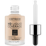 Catrice HD Liquid Coverage Foundation 24H, flüssige Foundation, 010 Light Beige, 30 ml