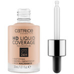 Catrice HD Liquid Coverage Foundation 24H, fondotinta a copertura liquida, 020 Rose Beige, 30 ml