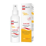 Emolium Suncare set, spray de protection minérale pour enfants dès le premier jour et adultes, SPF 50+, 2 x 100 ml + ballon de plage gratuit