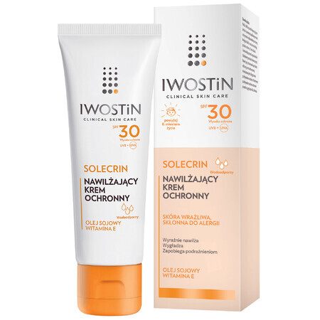 Set Iwostin Solecrin, cremă hidratantă de protecție pentru copii cu vârsta peste 6 luni, SPF 30, 2 x 50 ml + minge de plajă gratuită