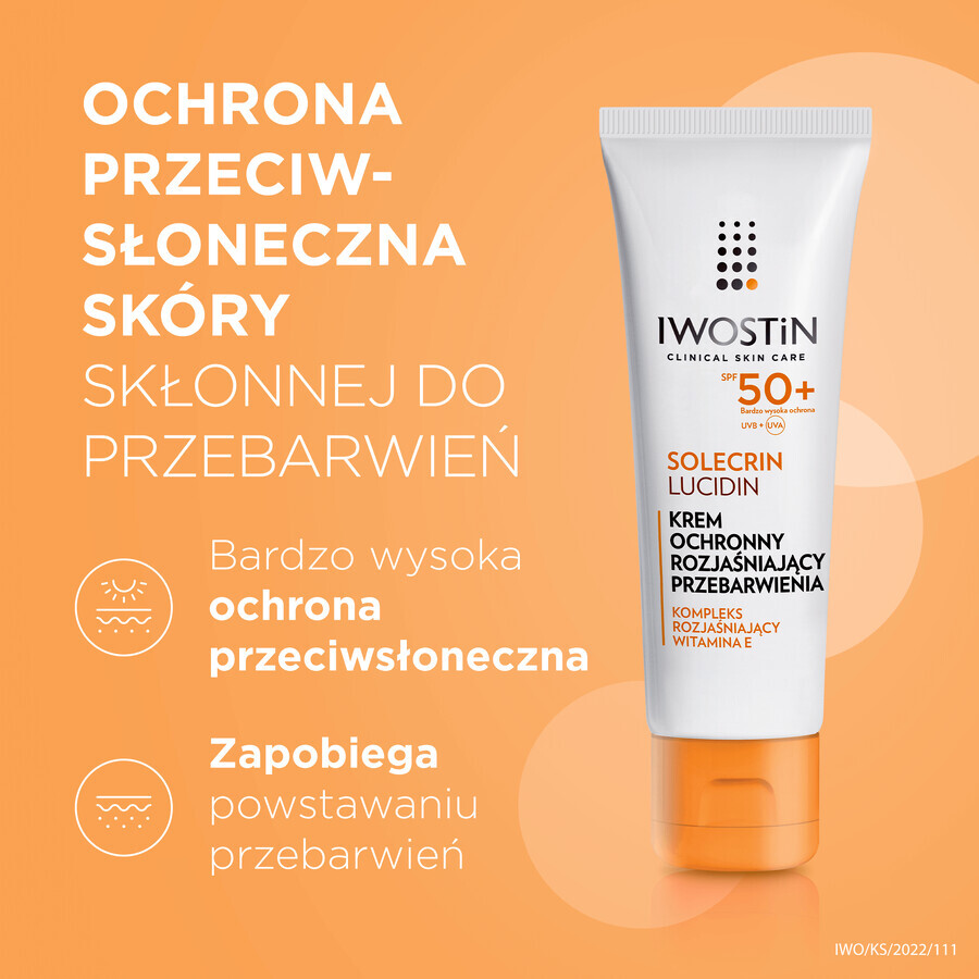 Iwostin Solecrin Lucidin set, crema protectora aclarante decoloraciones, SPF 50+, 2 x 50 ml + pelota de playa de regalo