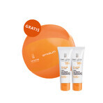 Iwostin Solecrin Lucidin set, crema protectora aclarante decoloraciones, SPF 50+, 2 x 50 ml + pelota de playa de regalo