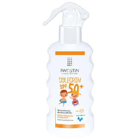 Iwostin Solecrin Set, Schutzspray für Kinder, SPF 50+, 2 x 175 ml + Strandball gratis