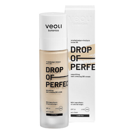 Veoli Botanica Drop of Perfection - smoothing and covering BB Cream, SPF 20, no. 1.0 N Fair, 30 ml