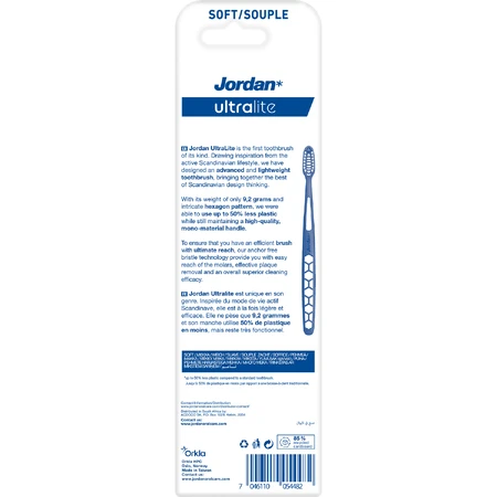 Jordan Ultralite Soft, brosse à dents, souple, 2 pièces