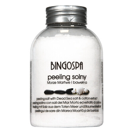 Bingospa, lichaamsscrub met zout, Dode Zeezout en katoenextract, 580 g