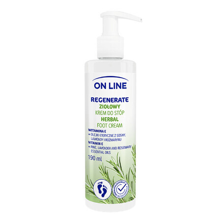 On Line Regenerate, pflanzliche Fußcreme, 190 ml