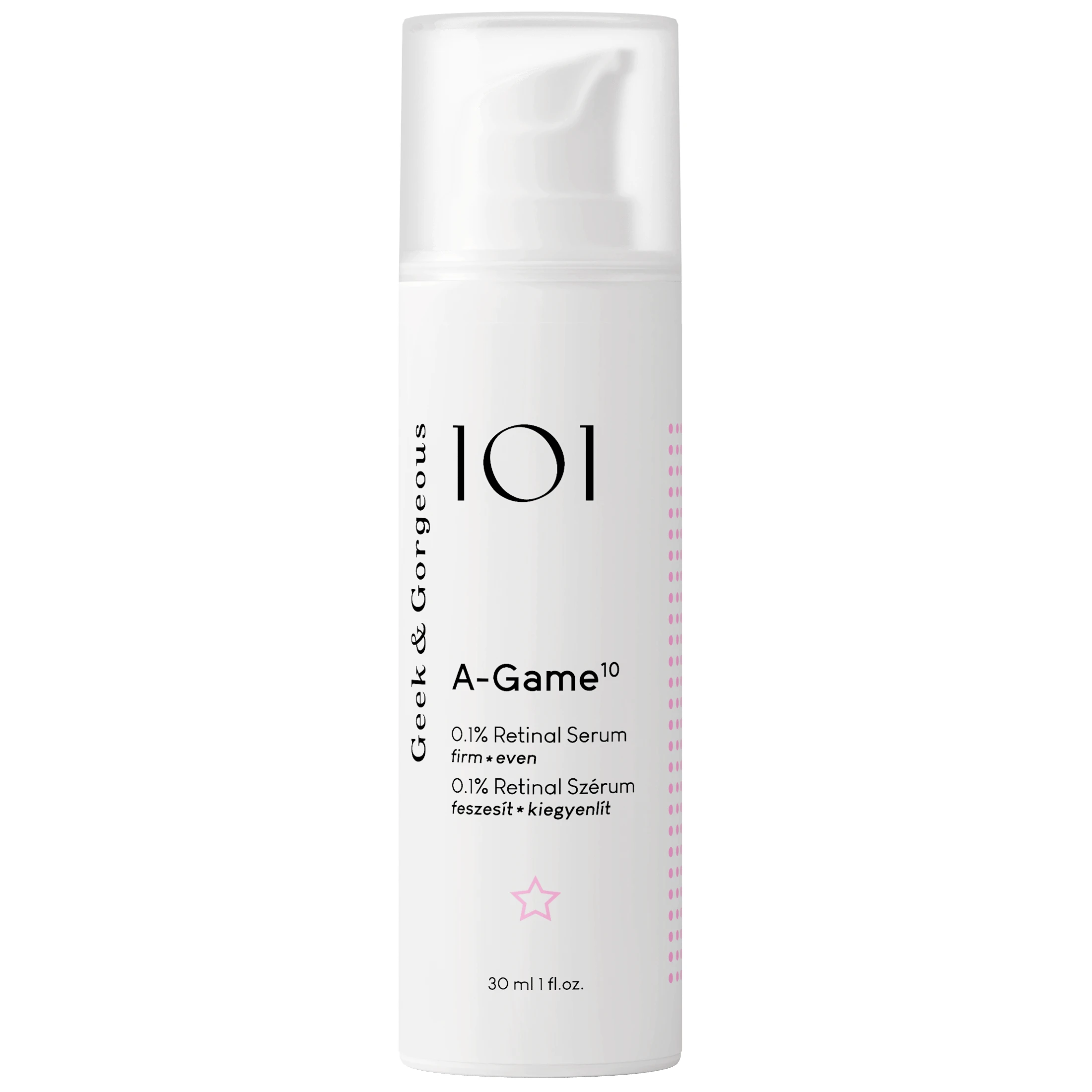 Geek & Gorgeous A-Game 10, Anti-Falten-Serum mit Retinal 0,1%, 30 ml