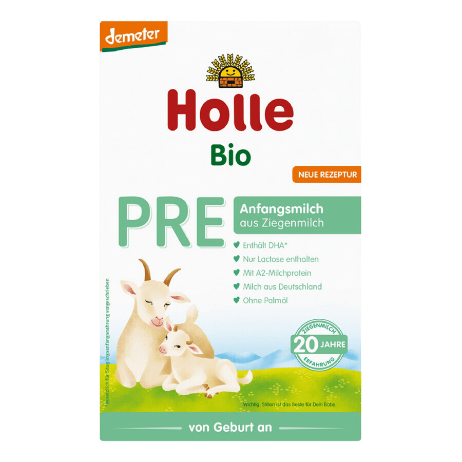 Holle Bio Pre, lait infantile à base de lait de chèvre, dès la naissance, 400 g