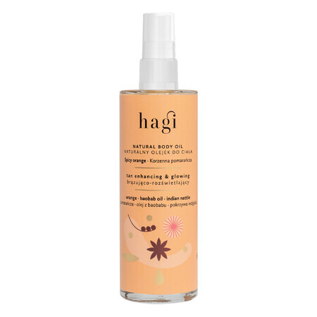 Hagi Spicy Orange, natürliches Körperöl, bronzierend und aufhellend, 100 ml