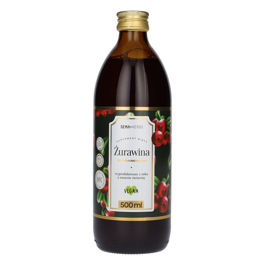 SEMA Herba Cranberry, fruit juice, 500 ml