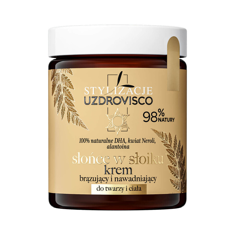 Uzdrovisco Styling Sun in a Jar, crema abbronzante e idratante per viso e corpo, 170 ml