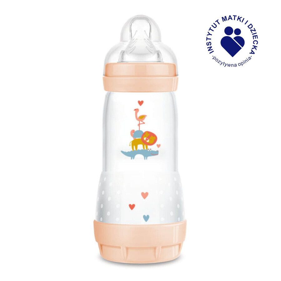 MAM Perfect Start Anti-Colic, sticlă anti-colică, Better Together, fetiță, de la 4 luni, 320 ml