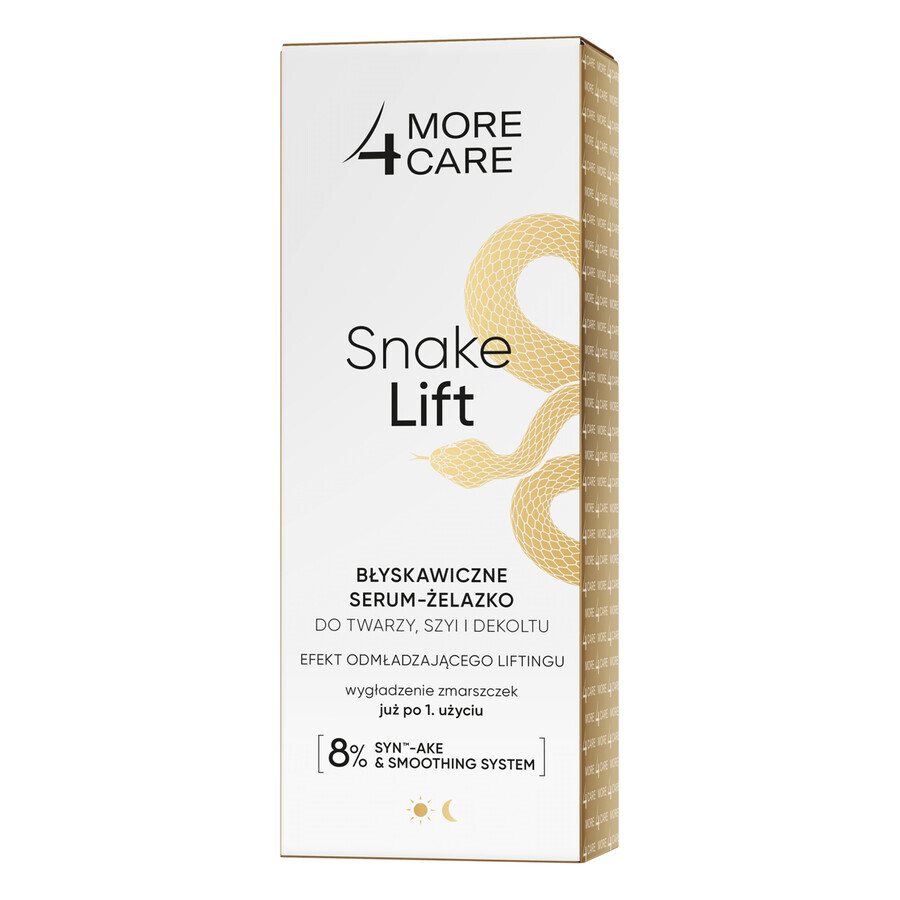 More4Care Snake Lift, ser-gel instant pentru față, gât și decolteu, 35 ml