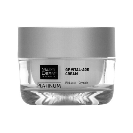 MartiDerm Platinum GF Vital Age Cream, cremă revigorantă cu efect iluminator pentru pielea uscată, 50 ml