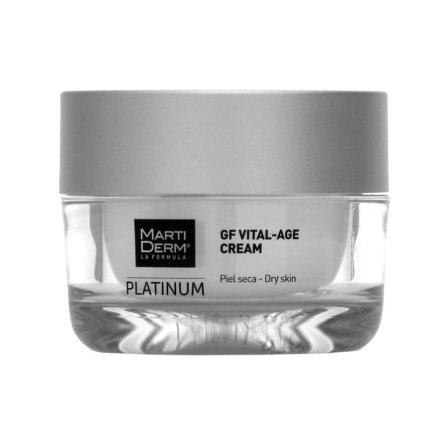 MartiDerm Platinum GF Vital Age Cream, cremă revigorantă cu efect iluminator pentru pielea uscată, 50 ml