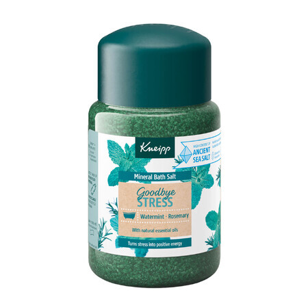 Kneipp Goodbye Stress Rosmarino e Menta, cristalli di sale minerale per il bagno, 500 g