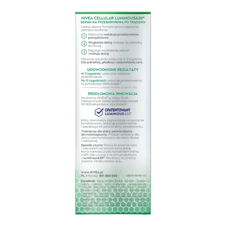 Nivea Cellular Luminous 630, refining serum for acne imperfections, 30 ml