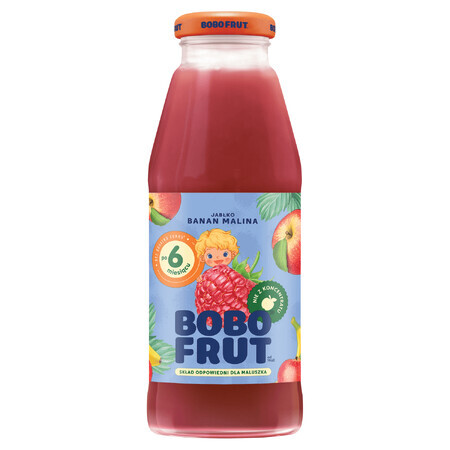 Bobo Frut Nectar de fructe, mere, banane, zmeură, după 6 luni, 300 ml