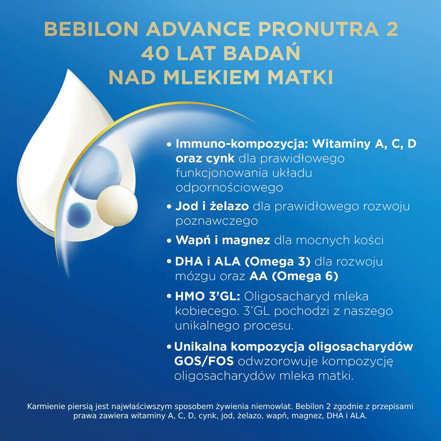 Bebilon Advance Pronutra 2, Folgemilch, über 6 Monate, 3 x 1000 g