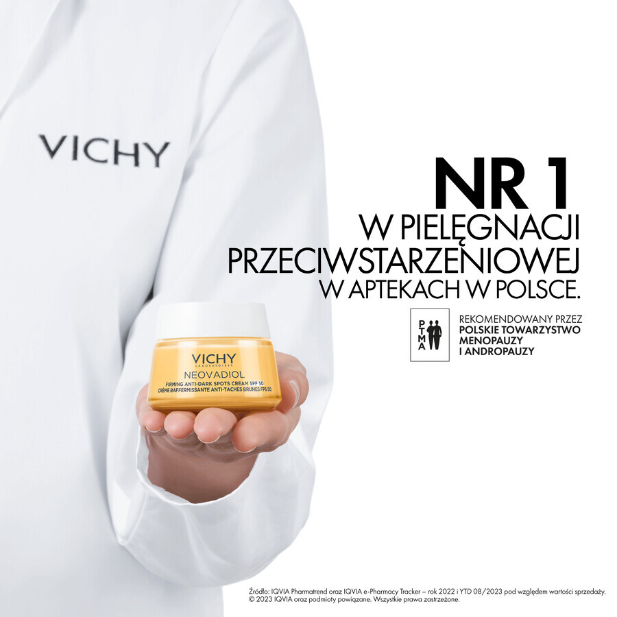 Vichy Neovadiol Post-Menopause, aufbauende Tagescreme gegen Hyperpigmentierung, SPF 50, 50 ml