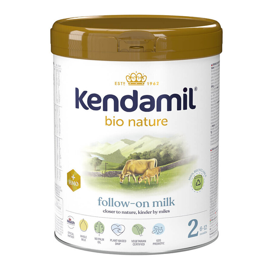 Kendamil Bio Nature 2 HMO+, leche de continuación, después de 6 meses, 800 g