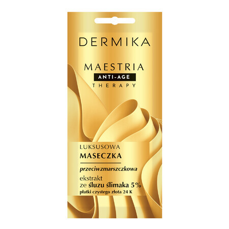 Dermika Maestria, masque anti-rides de luxe, extrait de mucus d'escargot 5%, 7 g