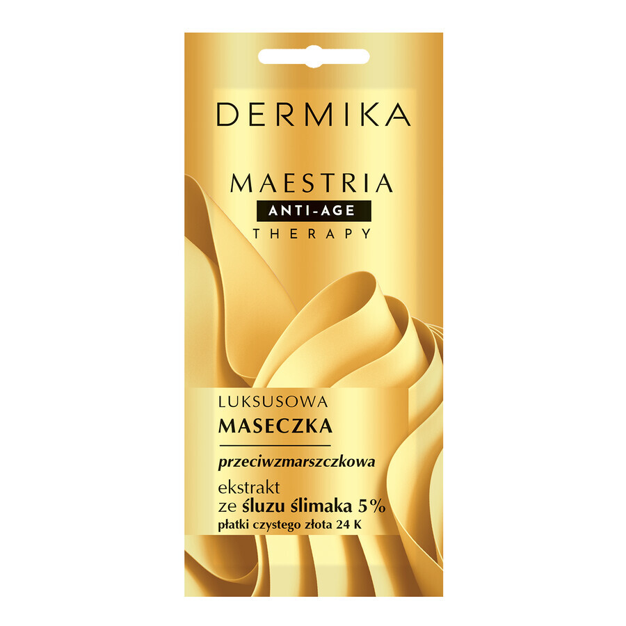 Dermika Maestria, masque anti-rides de luxe, extrait de mucus d'escargot 5%, 7 g